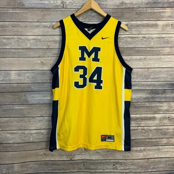 Vintage Michigan Wolverines #34 Yellow Jersey - Picture 1 of 6